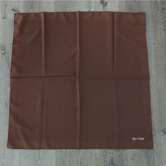 GUY ST HONORE EXCLUSIF Brown Scarf Polyester Made in Italy - Picture 2 of 4